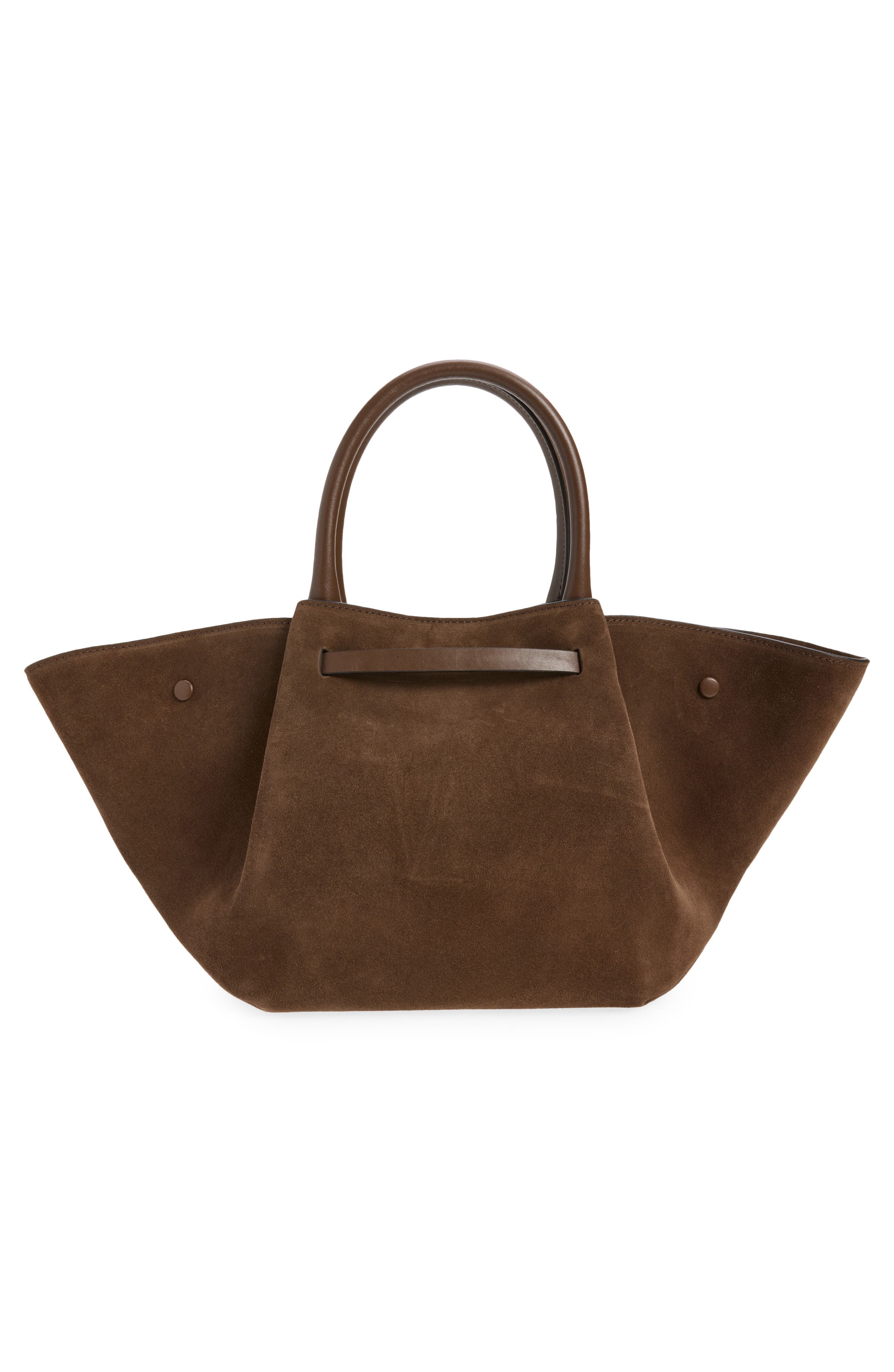 New York Midi Leather East/West Tote, Alternate, color, MOCHA/ MOCHA