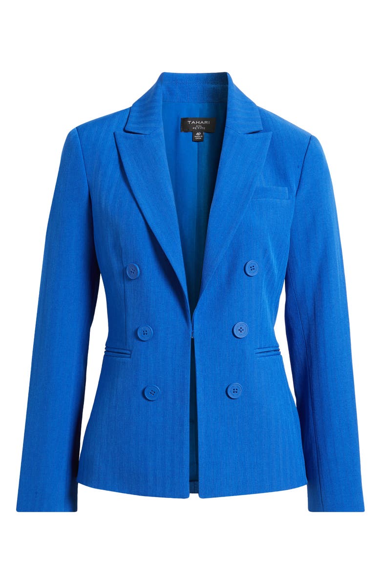 Tahari ASL Faux Double Breasted Jacket, Alternate, color, New Royal