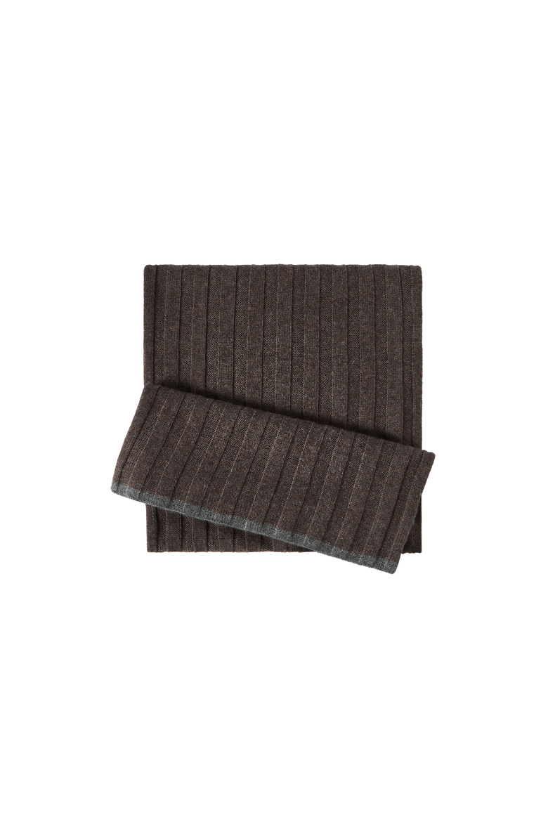Cashmere rib knit scarf, Alternate, color, Pine Cone Brown