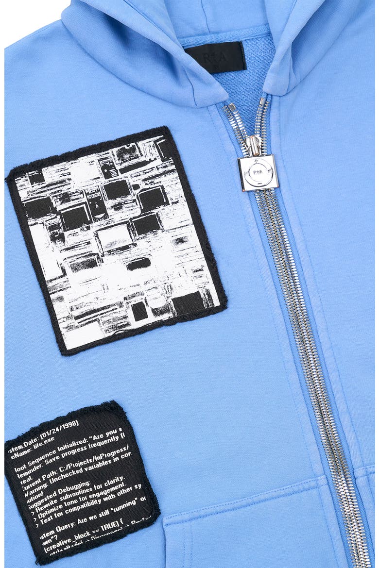 Zev Digital Patch Zip Hoodie, Alternate, color, BLUE DIGITAL PATCH