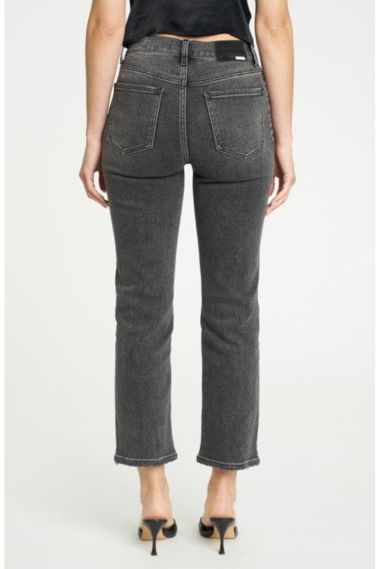 Straight Up Raw Hem High Waist Ankle Straight Leg Jeans, Alternate, color, STARFALL