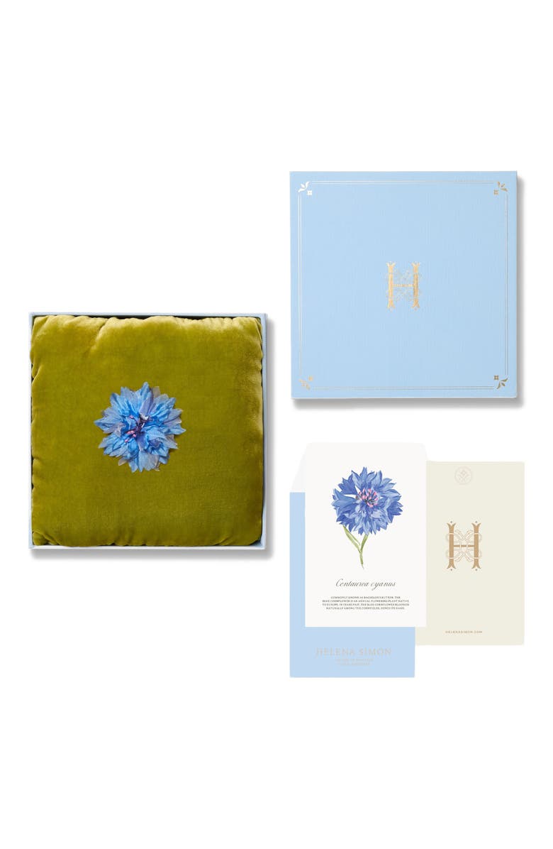 Helena Simon The Blue Cornflower Floral Brooch, Alternate, color, Blue