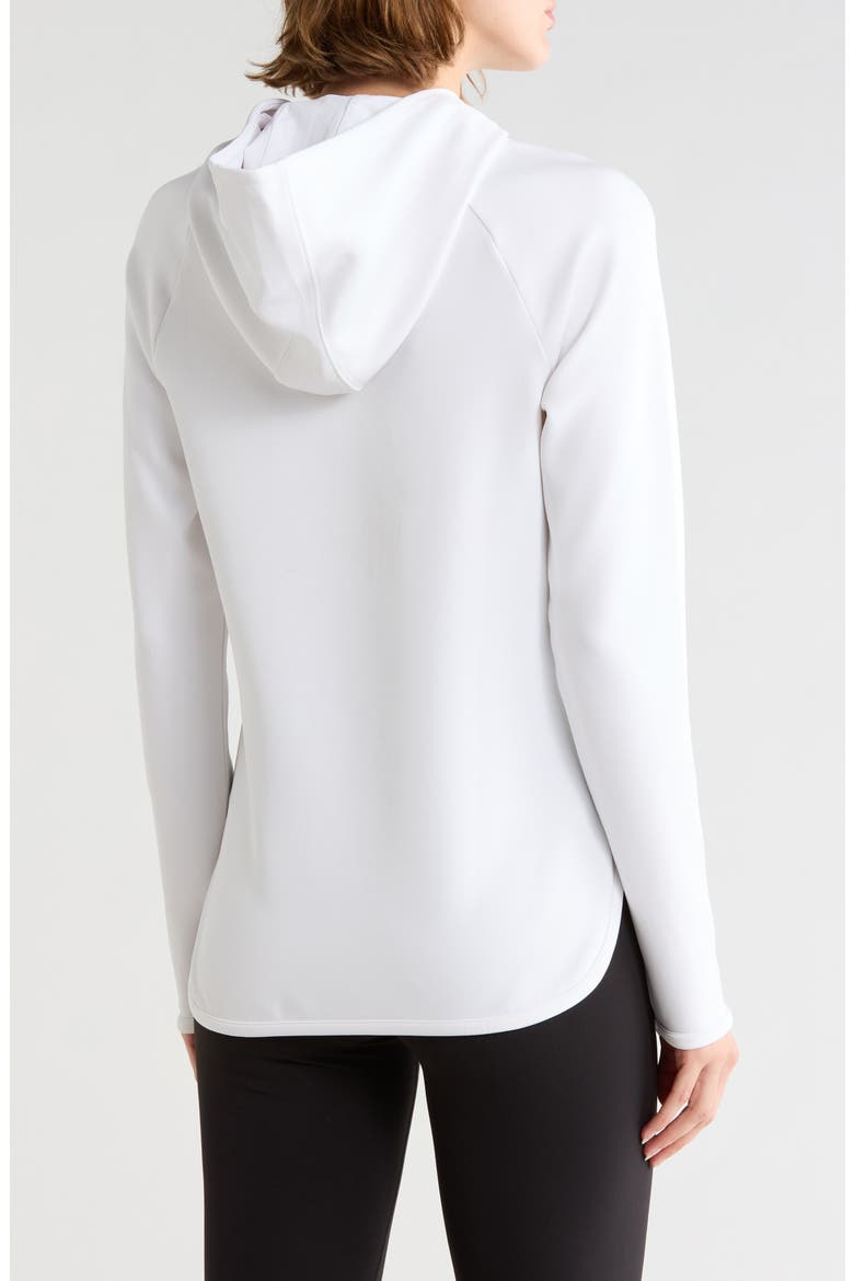 Rounded Hem Hoodie, Alternate, color, BRIGHT WHITE