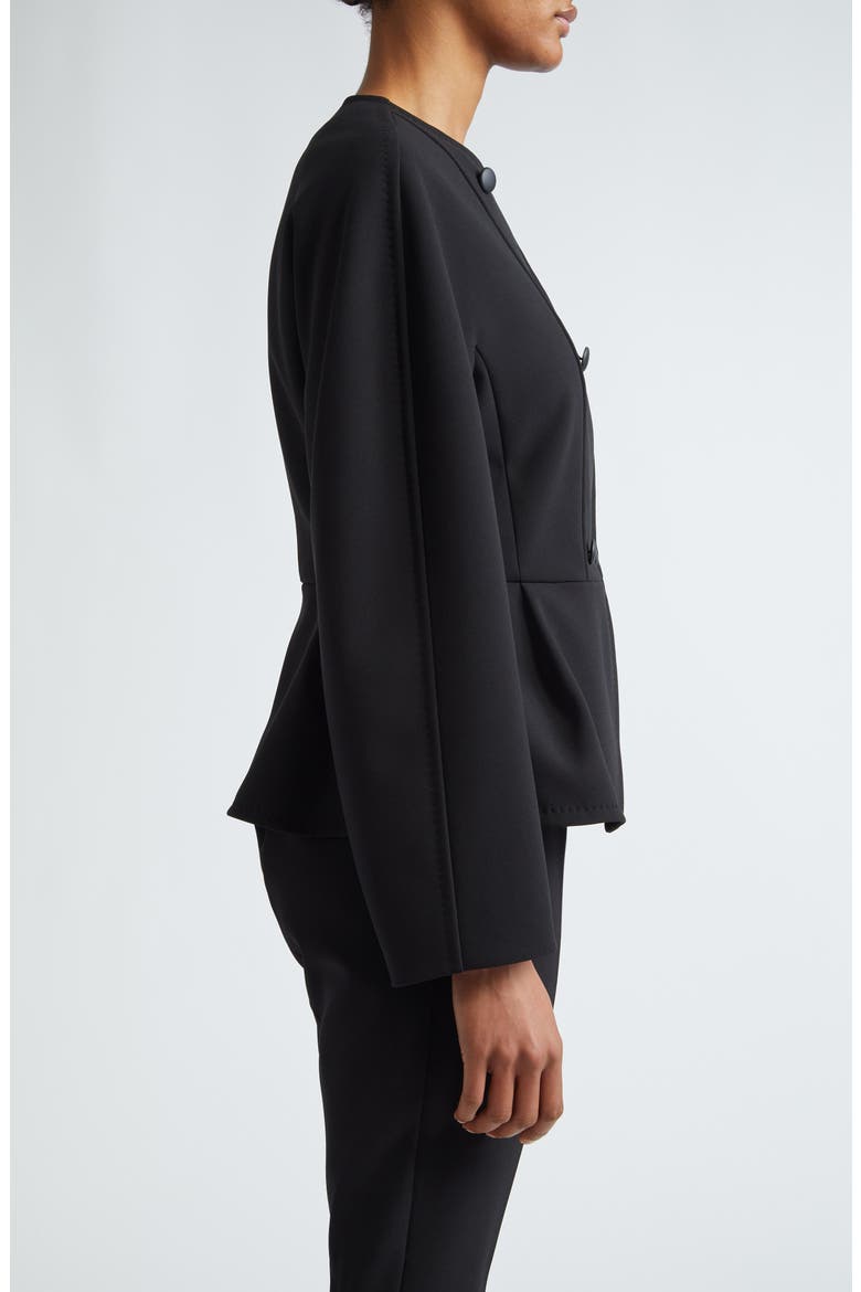 Fronda Double Breasted Peplum Jacket, Alternate, color, BLACK