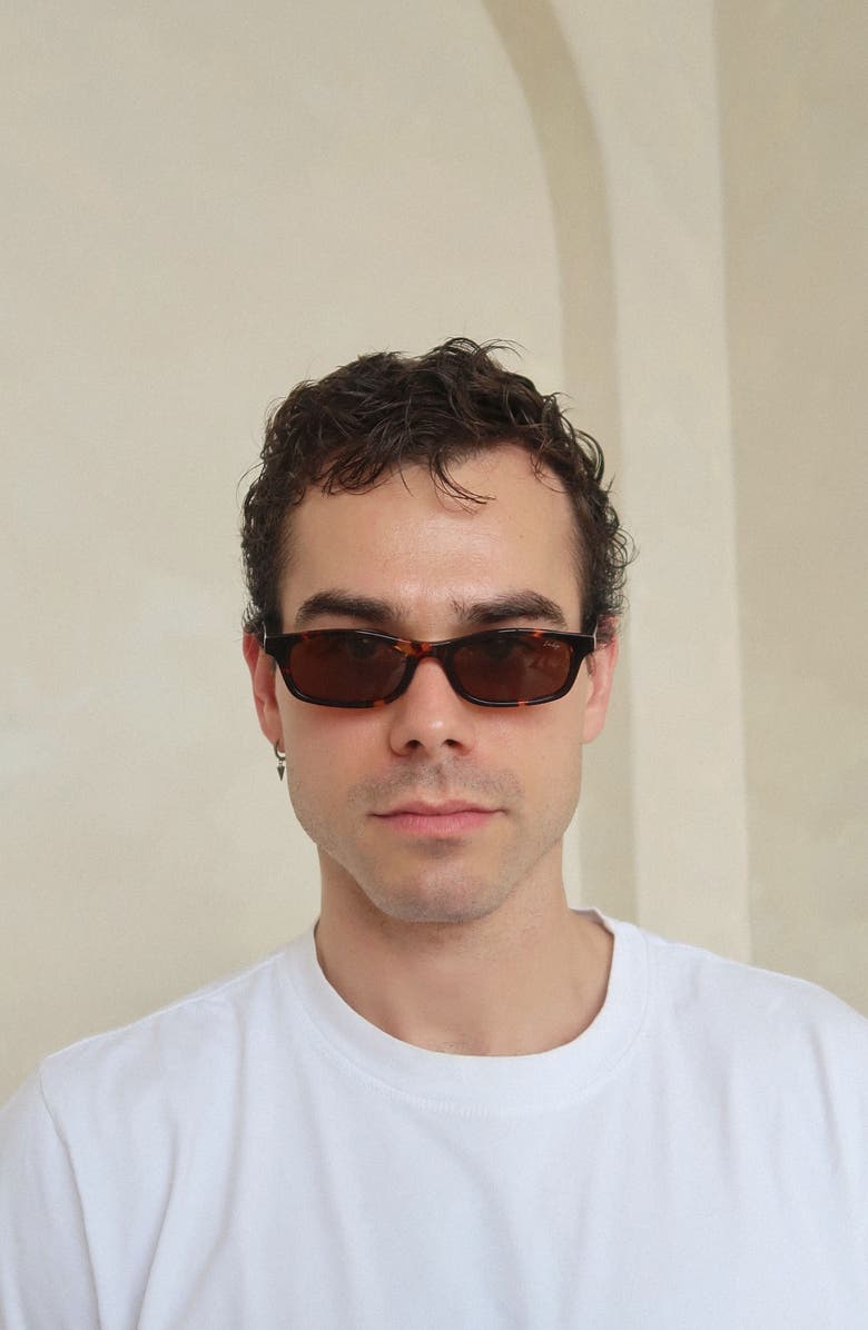 INDY Joey Square Polarized Sunglasses, Alternate, color, Brown