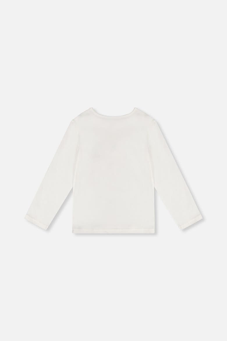 Organic Cotton Soft Whimsical Strawberry Long Sleeve T-Shirt, Alternate, color, Off-White