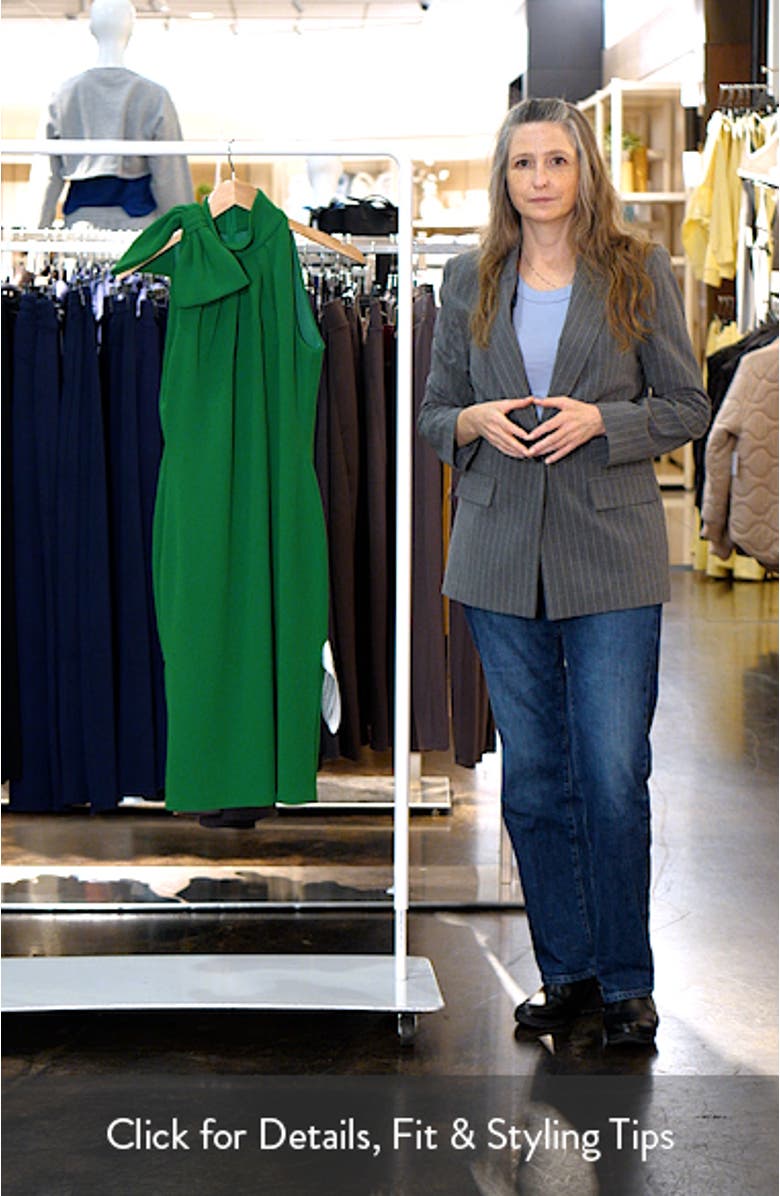 Tie Neck Sleeveless Crepe Cocktail Dress, sales video thumbnail