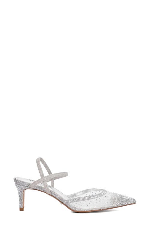 Dune London Charismatic Ankle Strap Pump In Silver
