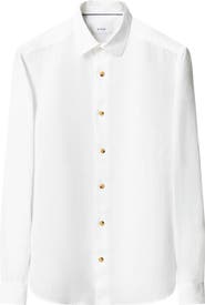 Eton Regular Fit Linen Dress Shirt