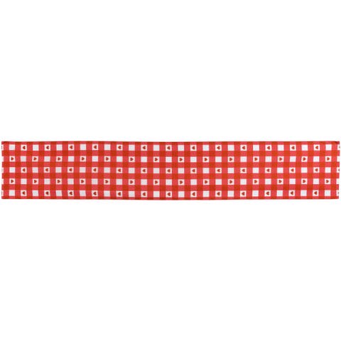 Checkered Hearts Valentine's Day Table Runner - 72" - Red and White