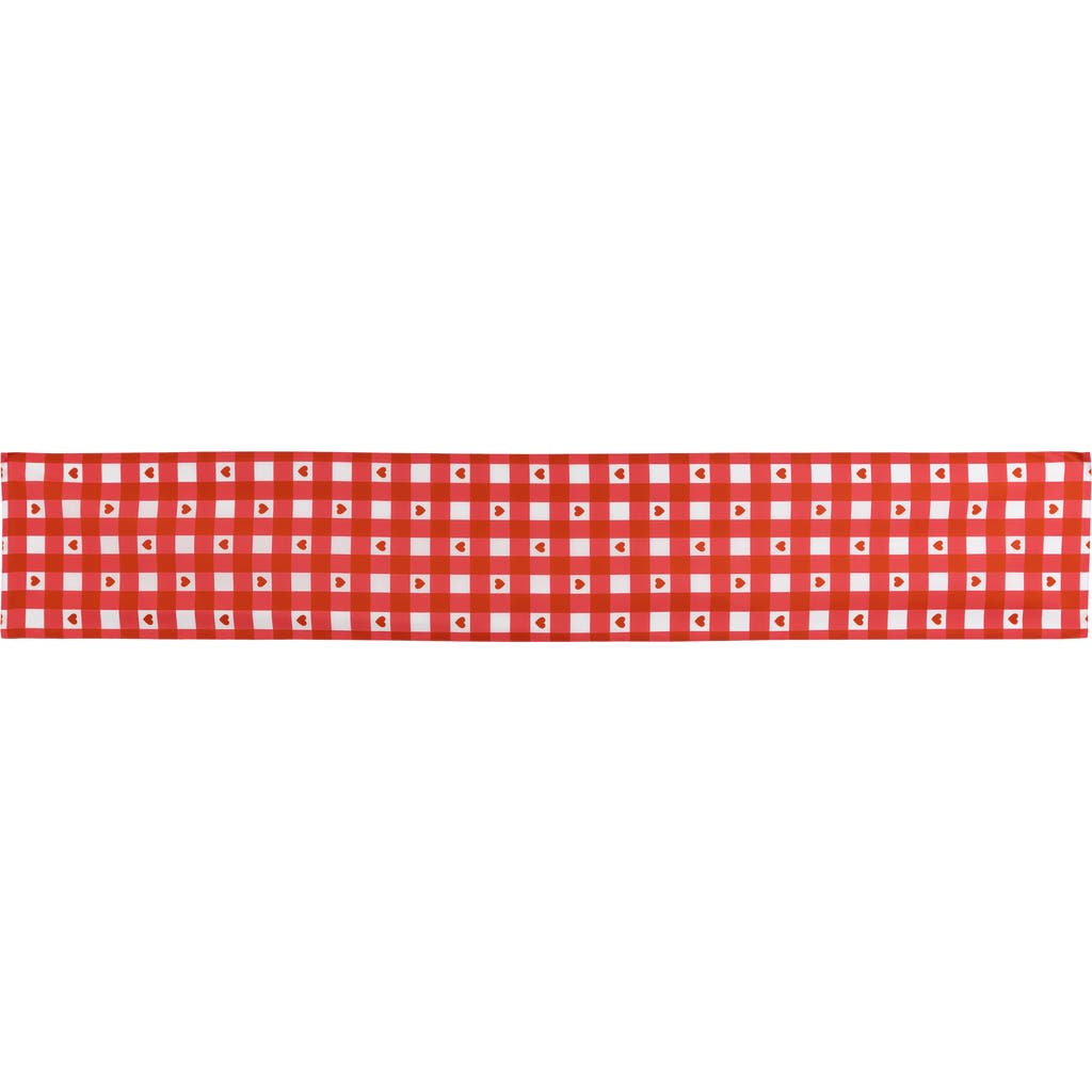 Northlight 72" Checkered Heart Valentine's Day Table Runner In Red
