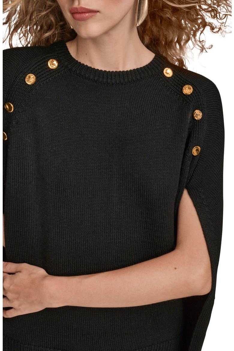 Cape Sweater, Alternate, color, BLACK