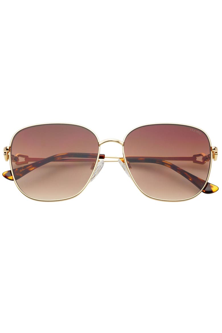 Lea Square Sunglasses, Main, color, Gold / Brown