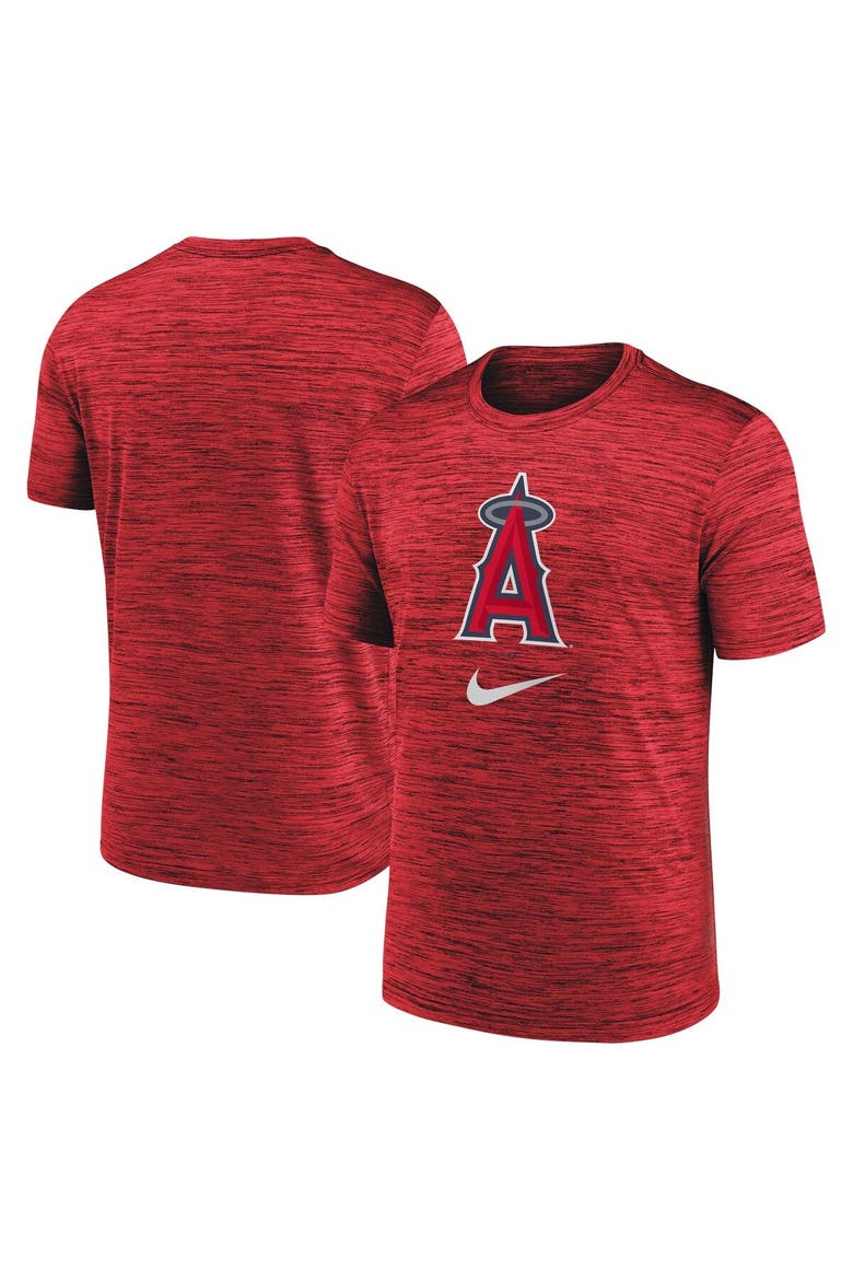 Men's Nike Red Los Angeles Angels Logo Velocity Performance T-Shirt, Main, color, Red