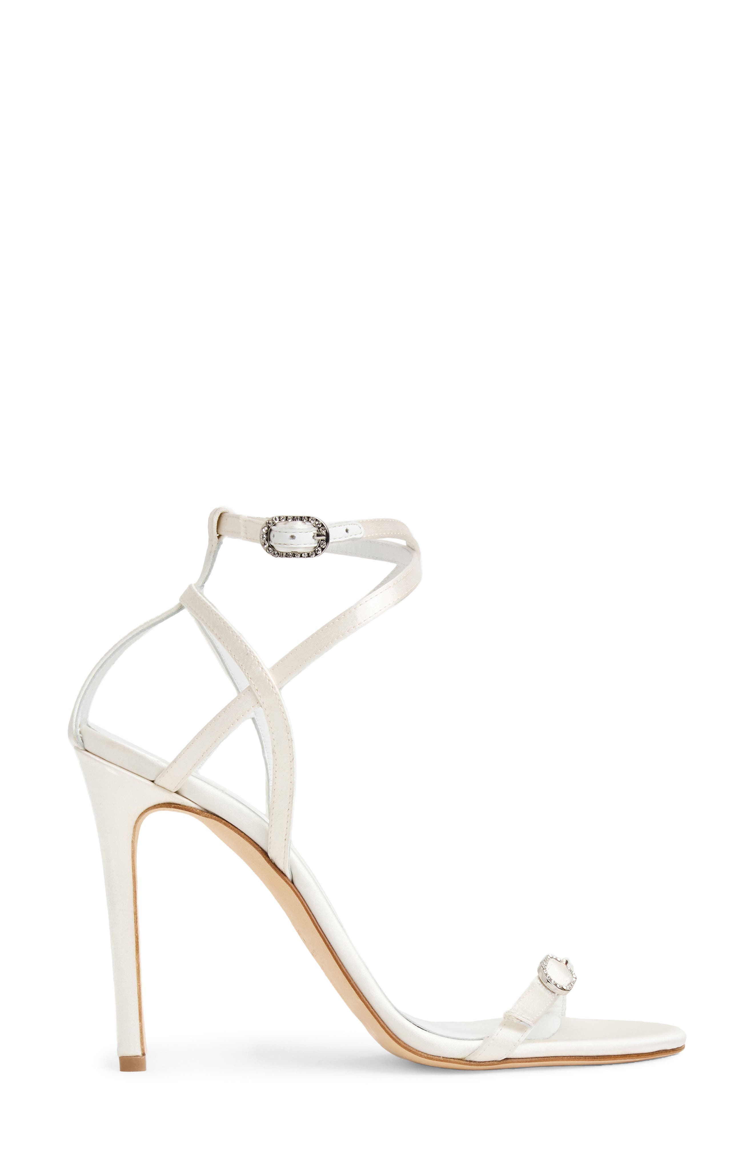 Bruno Magli Bruna Ankle Strap Sandal, Alternate, color, Ivory Satin