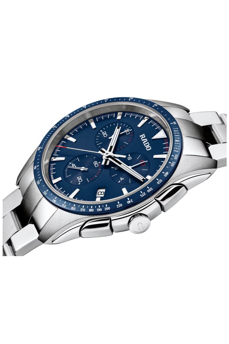 Chronograph Hyperchrome Bracelet Watch, 44.9mm, Alternate, color, SILVER/BLUE/SILVER