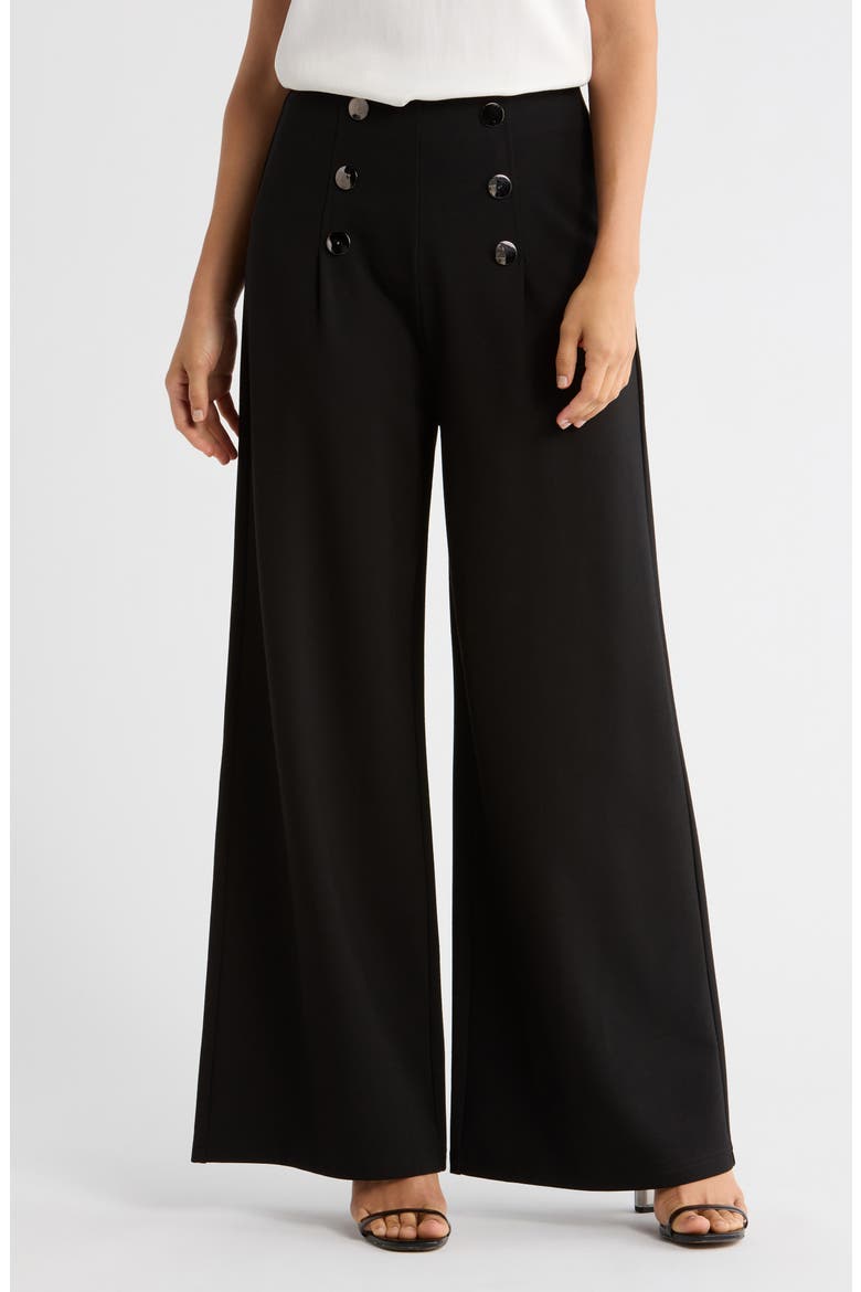 Sailor Wide Leg Pants, Main, color, BLACK