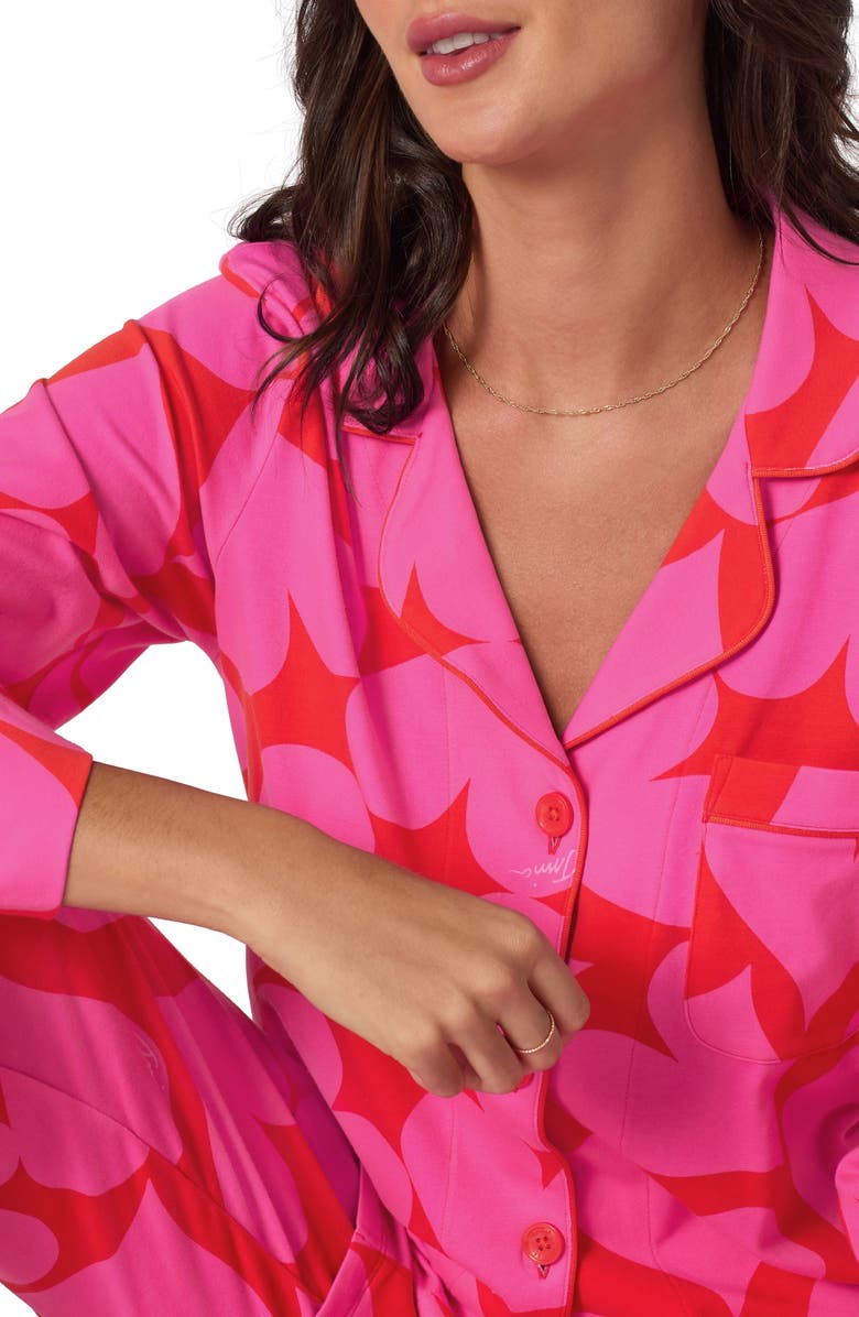 BedHead Pajamas Print Stretch Organic Cotton Pajamas, Alternate, color, Hearts