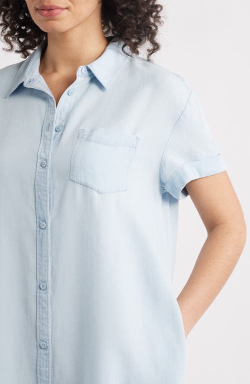 Caslonr Caslon(r) Chambray Shirtdress In Light Wash