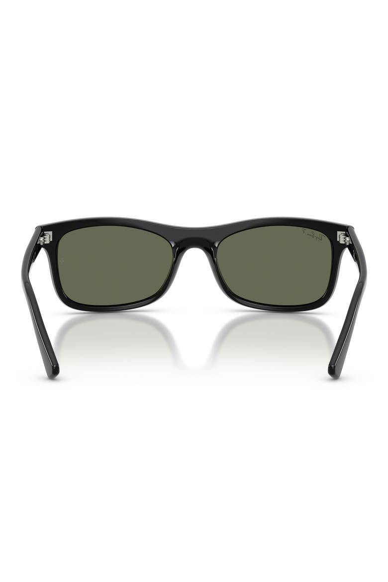 54mm Polarized Square Sunglasses, Alternate, color, BLACK / POLAR GREEN