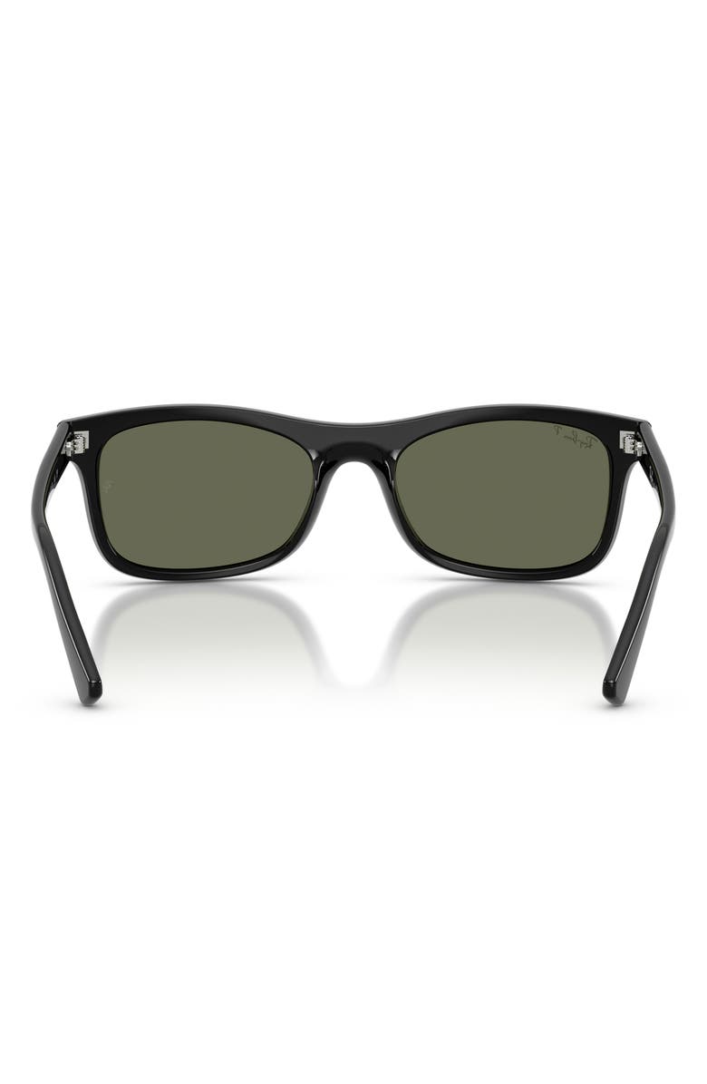 Ray-Ban 54mm Polarized Square Sunglasses, Alternate, color, Black / Polar Green