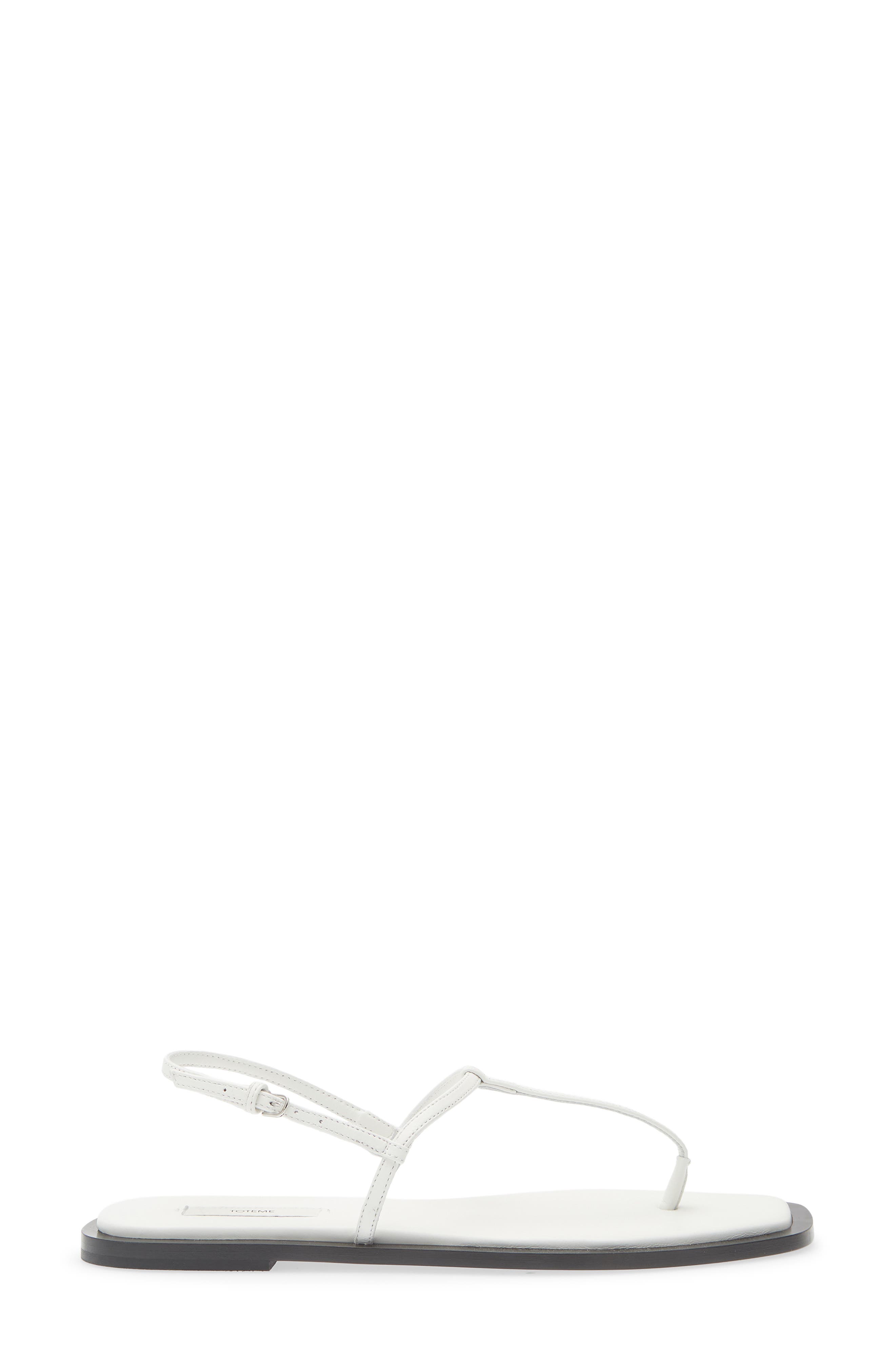 TOTEME T-Strap Sandal, Alternate, color, White/ Black