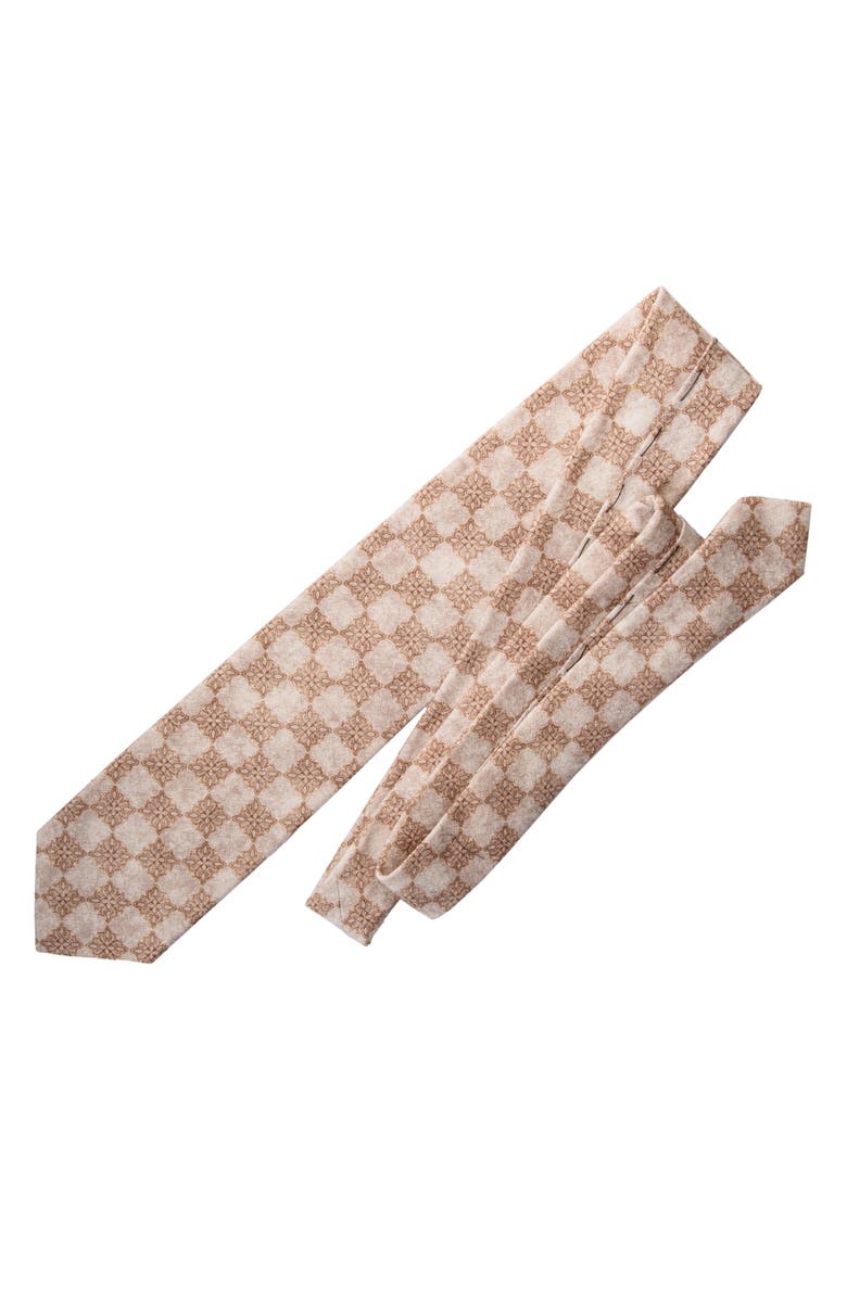 Elizabetta Ponza - Extra Long Printed Silk Tie for Men, Alternate, color,