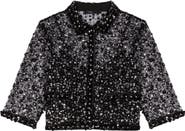 maje Floral rhinestone polo