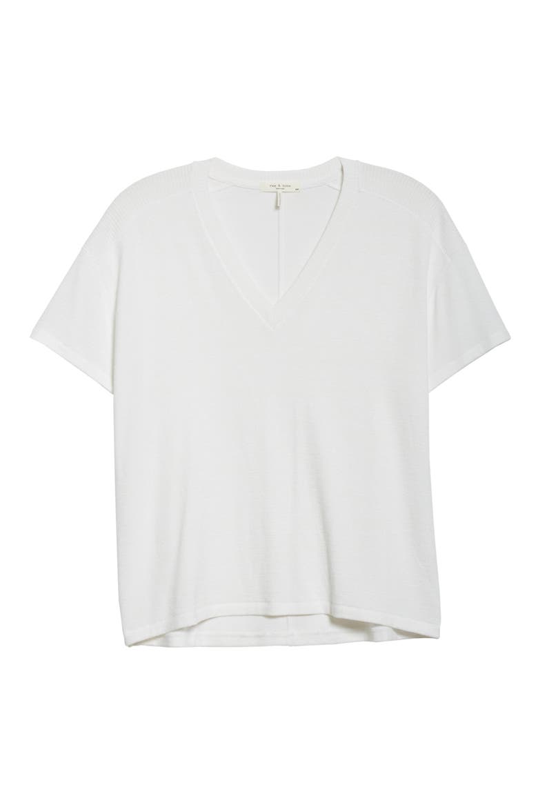 Hudson V-Neck Top, Alternate, color, WHITE