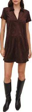 Bella Dahl Faux Suede Short Sleeve Dress