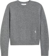 Sporty & Rich Embroidered Logo Cashmere & Wool Sweater