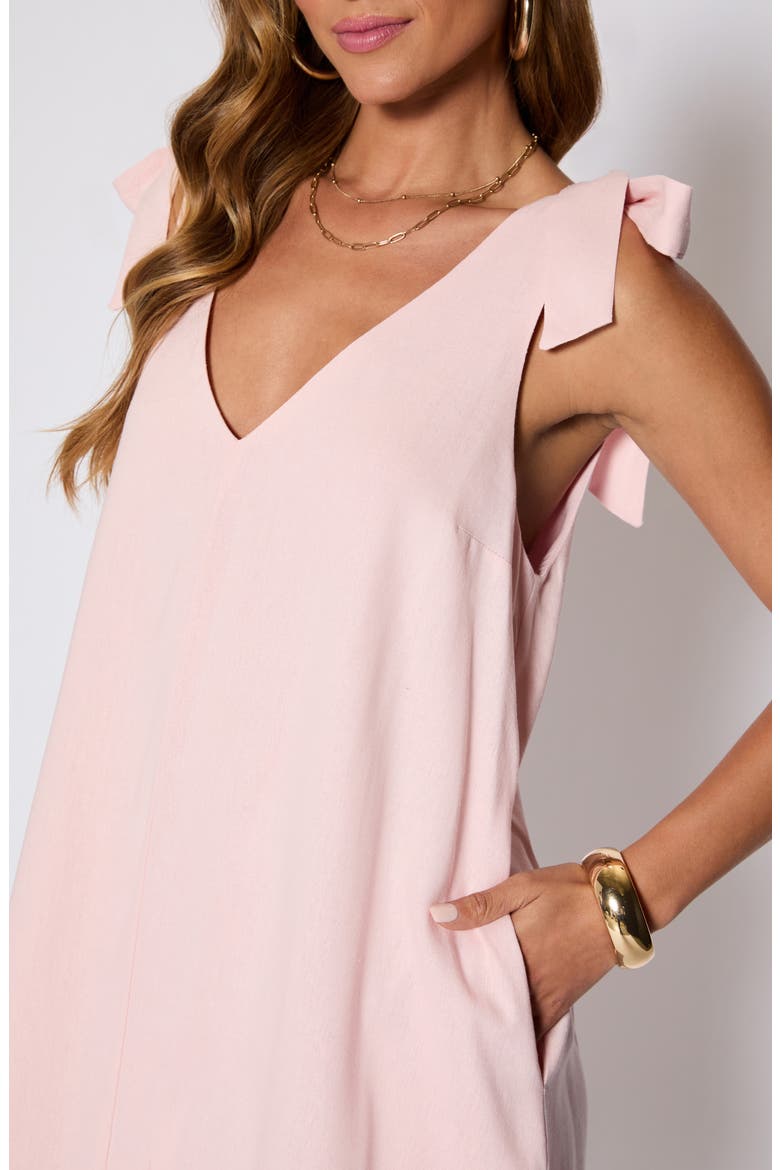 Tara Tie Shoulder Minidress (Nordstrom Exclusive), Alternate, color, BLUSH