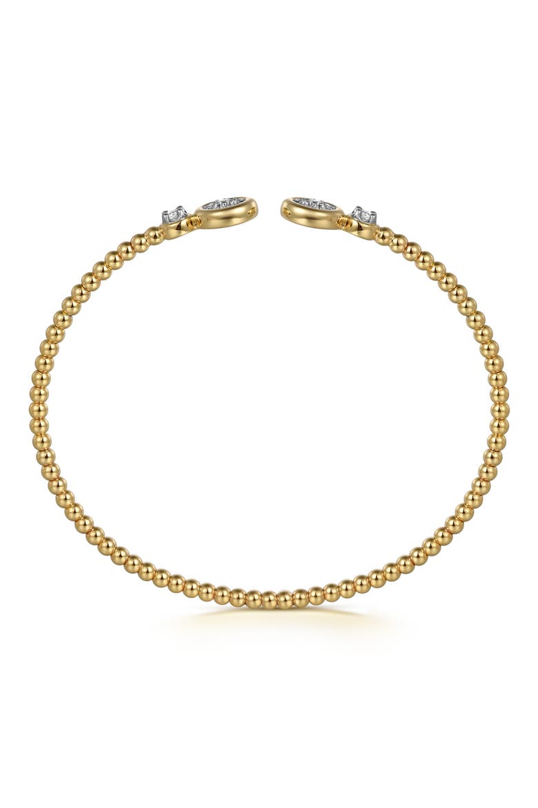 Bujukan Beaded Diamond Cuff Bracelet, Alternate, color, TWO TONE