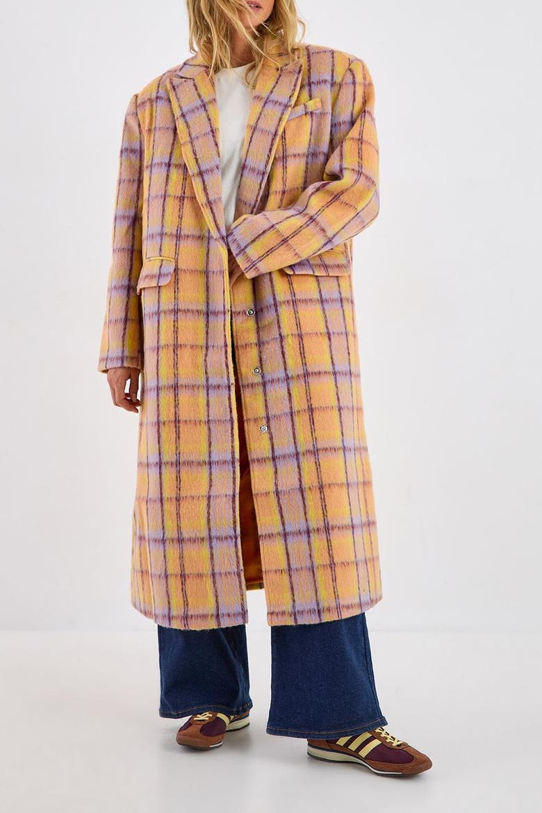 Single Breasted Tailored Coat, Alternate, color, Multi
