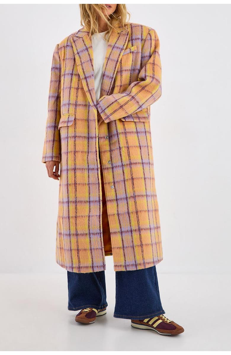 NASTY GAL Single Breasted Tailored Coat, Alternate, color, Multi