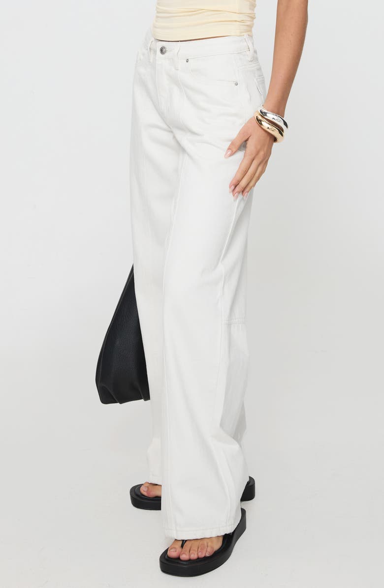 Princess Polly Lando Low Rise Straight Leg Jeans, Alternate, color, White