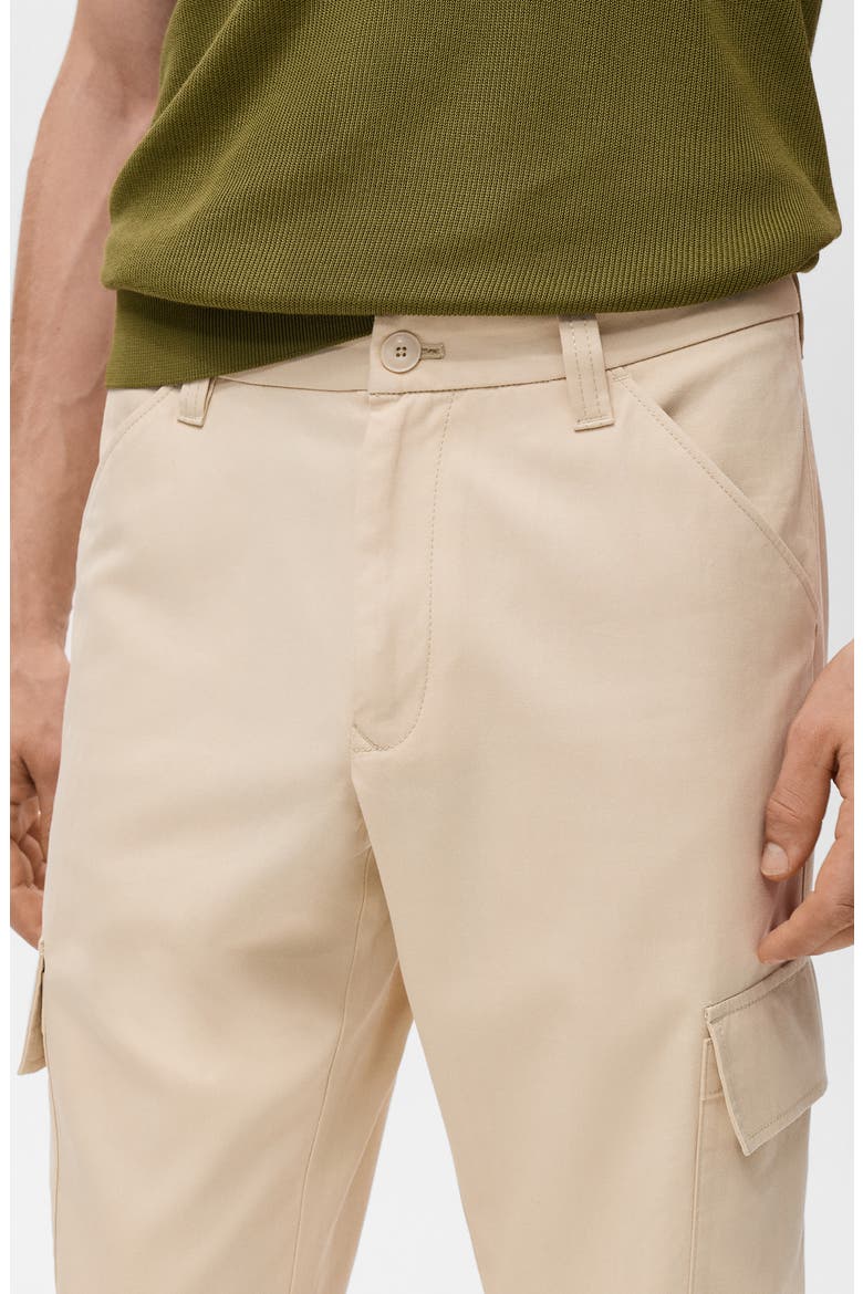 Cotton Blend Cargo Pants, Alternate, color, BEIGE