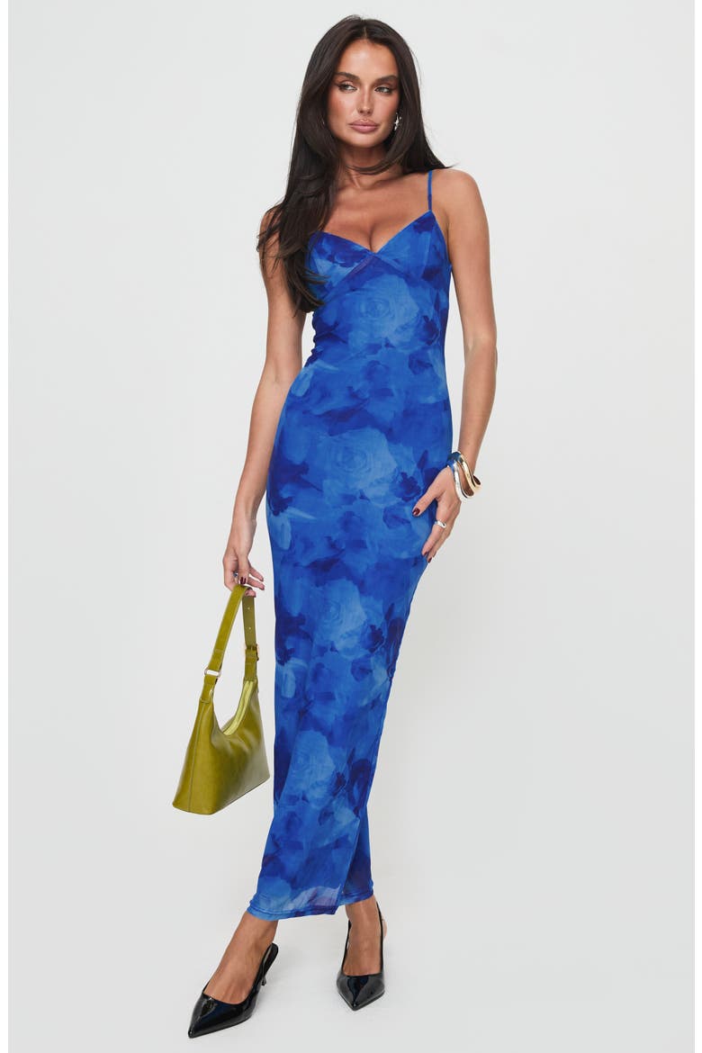 Hathaway Floral Maxi Dress, Alternate, color, BLUE