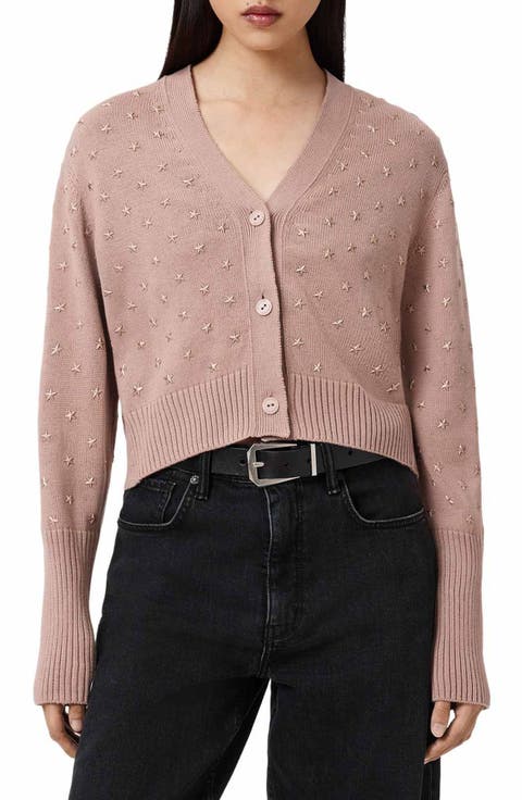 Mazy Star Studded Cotton Cardigan