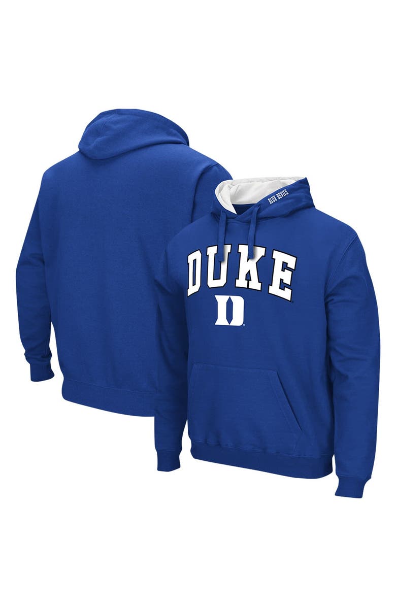 COLOSSEUM Men's Colosseum Royal Duke Blue Devils Arch & Logo 3.0 Pullover Hoodie, Alternate, color, Royal
