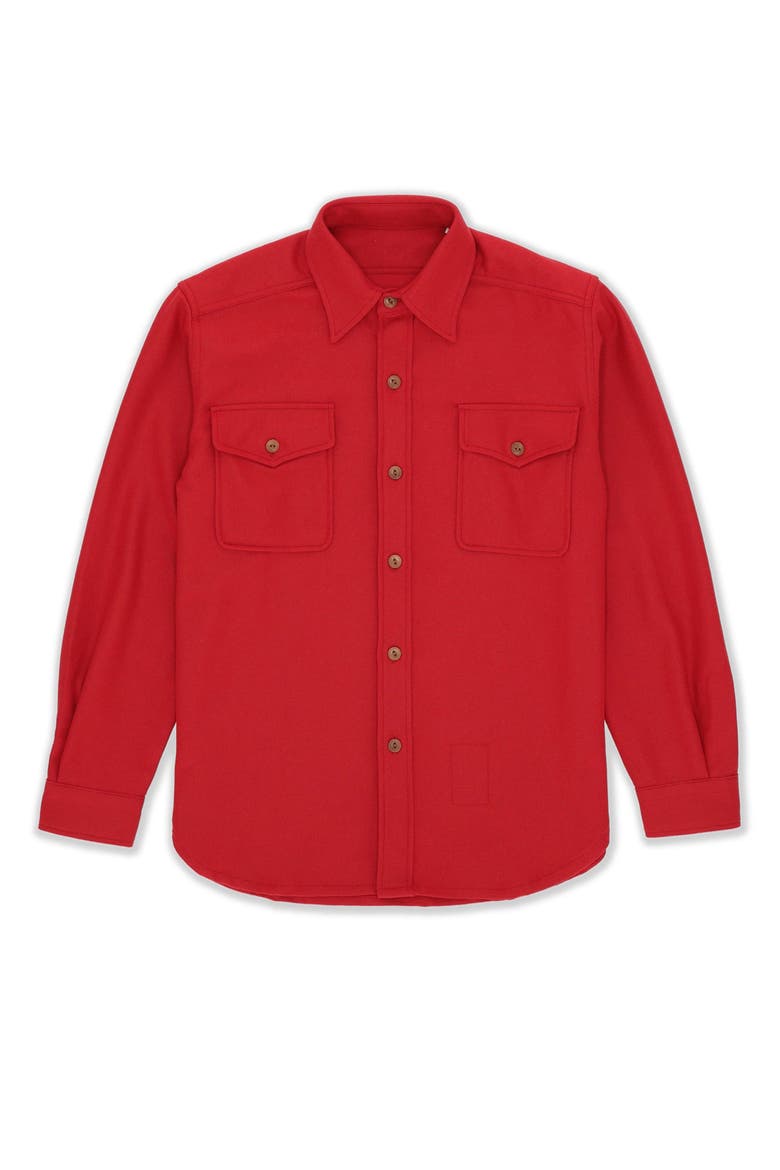 CPO Flannel Wool Overshirt, Main, color, RED