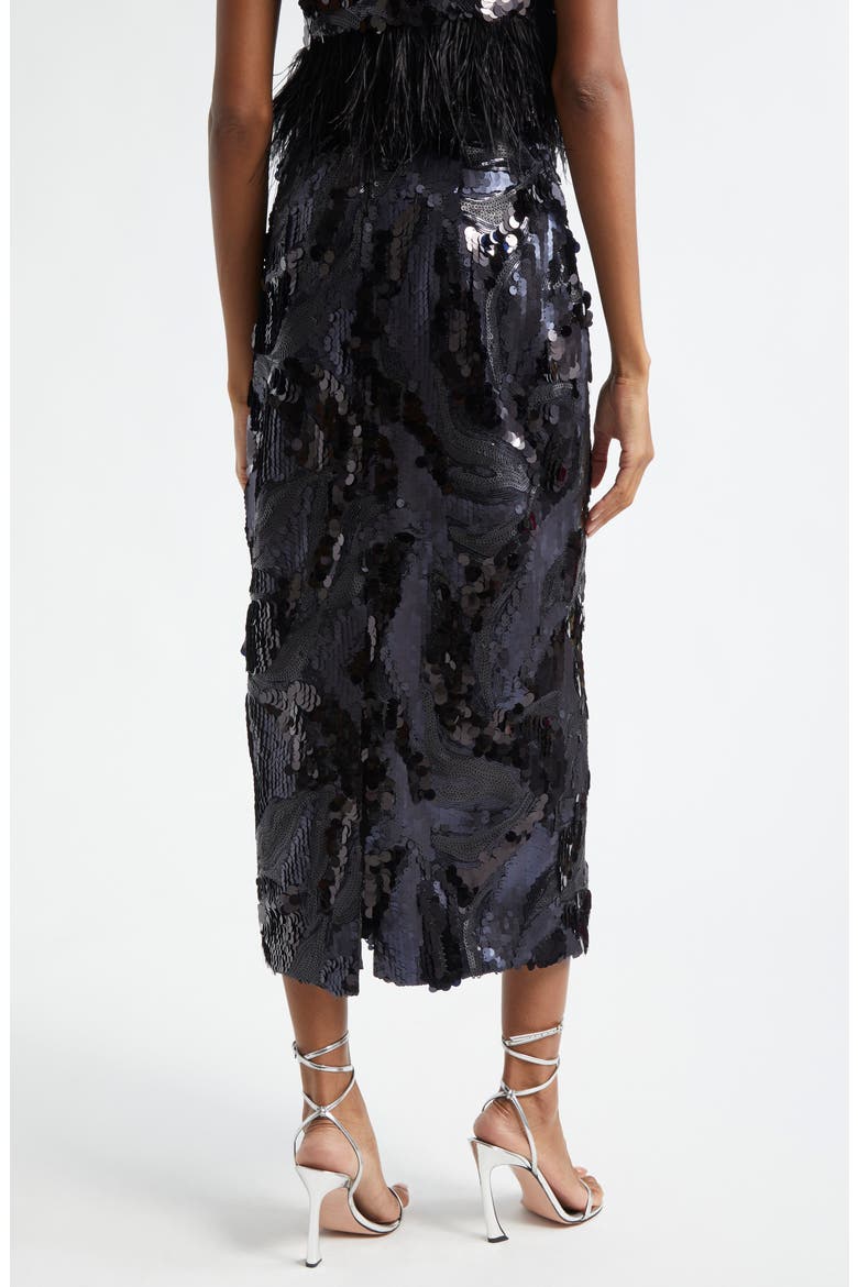 Donnelly Paillette Maxi Skirt, Alternate, color, BLACK SEQUIN SWIRL