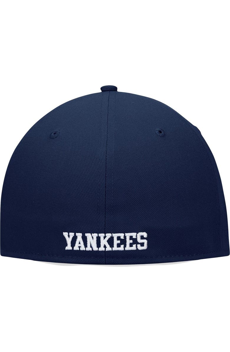 FANATICS Men's Fanatics Branded White/Navy New York Yankees Iconic Color Blocked Fitted Hat, Alternate, color, 