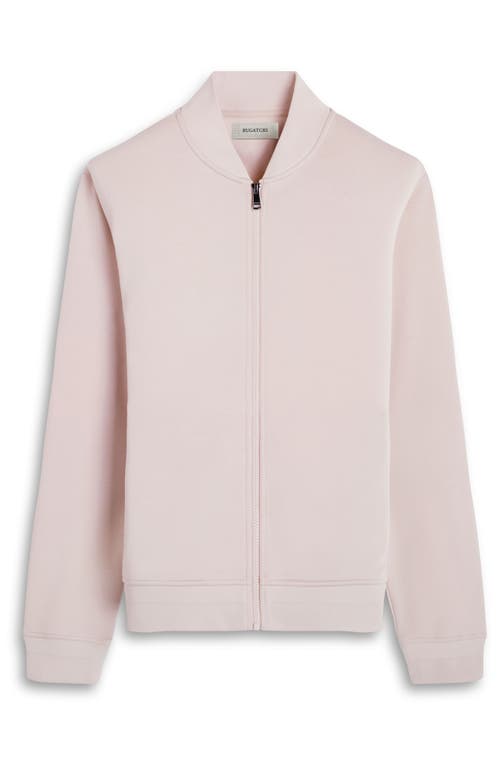 Bugatchi Soft Touch Knit Bomber Jacket In Almond