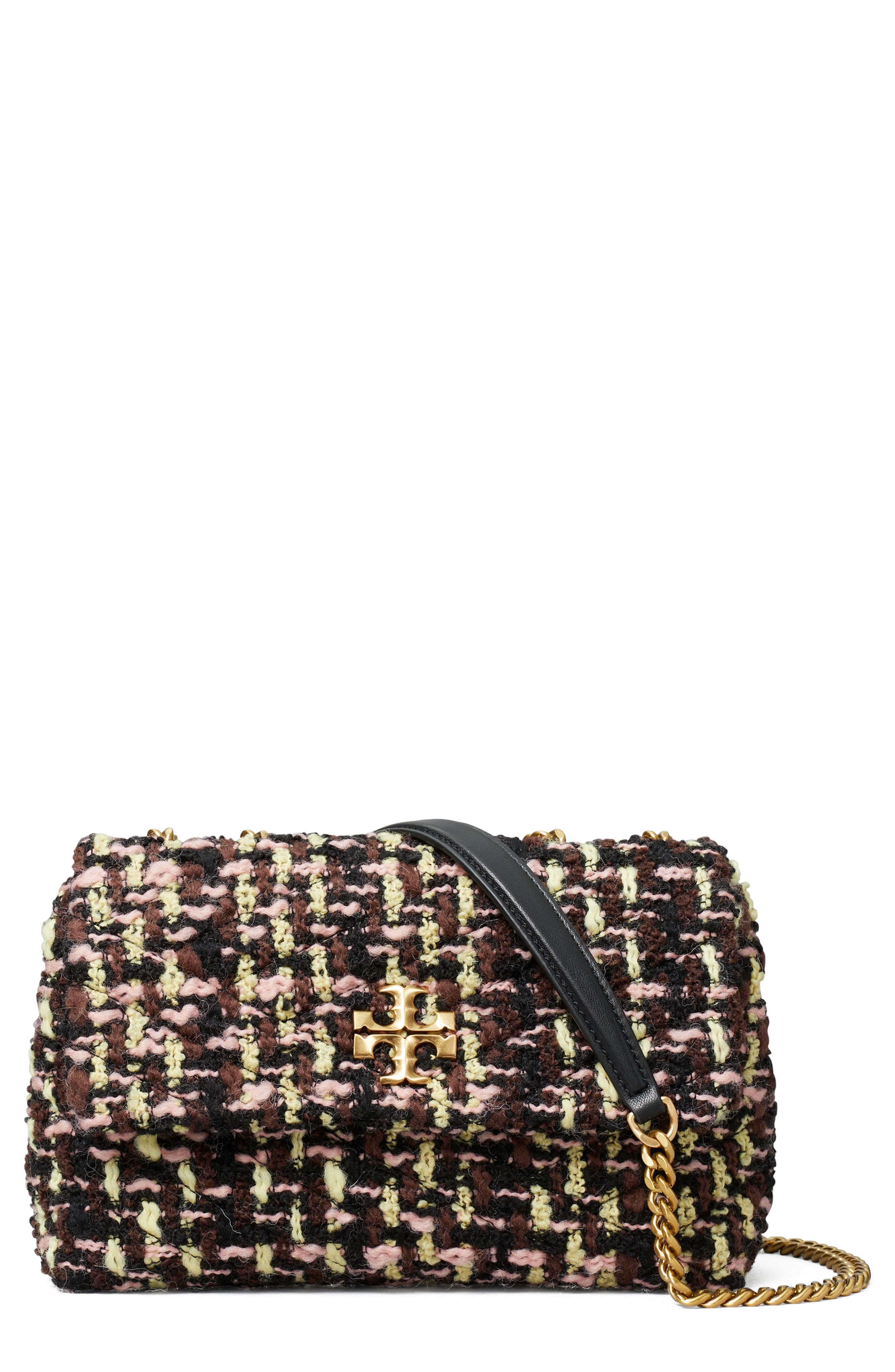 Tory Burch Small Kira Tweed Wool Blend Convertible Shoulder Bag, Main, color, 
