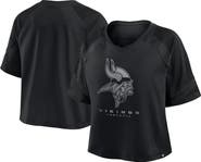 FANATICS Women's Fanatics Minnesota Vikings Oversized Raglan V-Neck Blackout Fashion Jersey