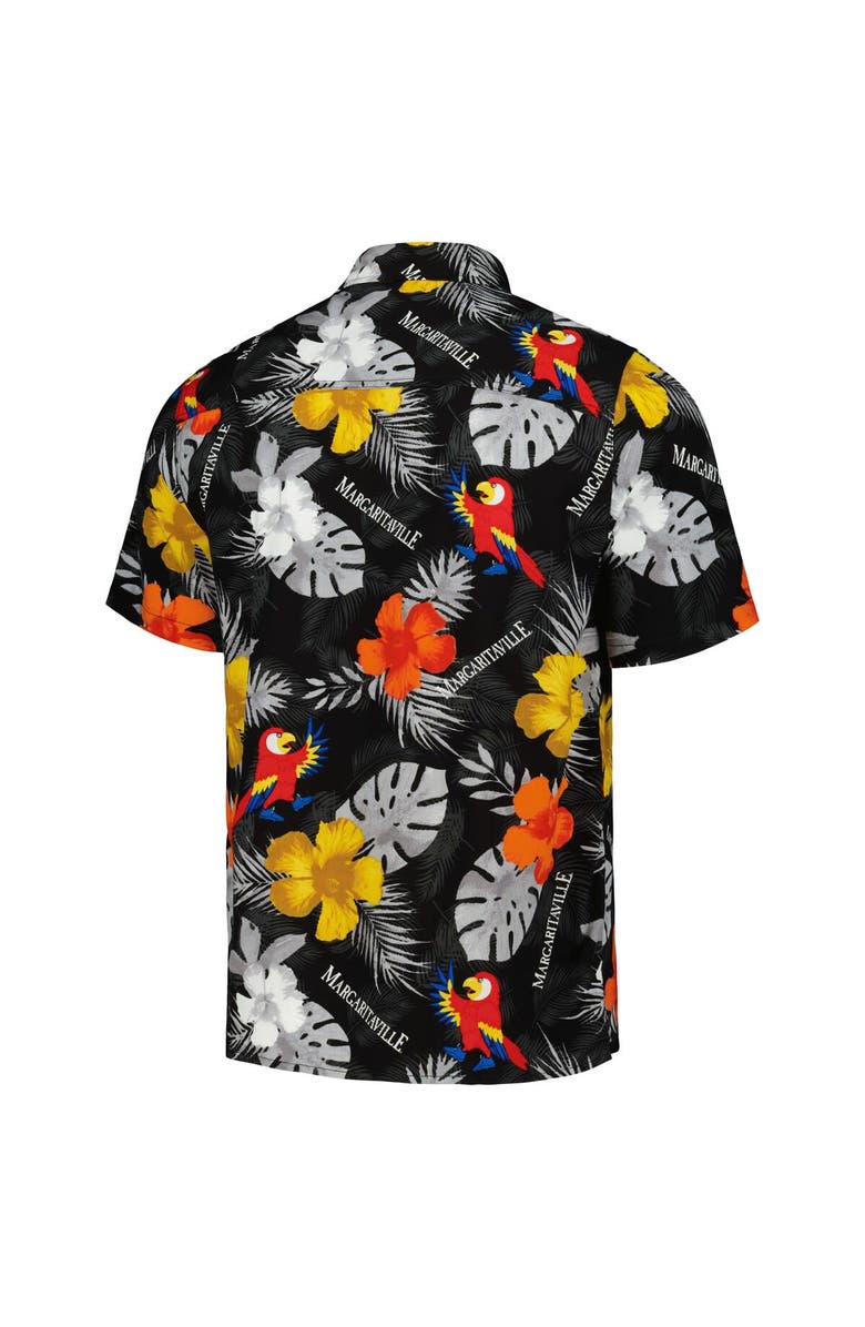 Margaritaville Men's Margaritaville Black Kyle Larson Island Life Floral Party Full-Button Shirt, Alternate, color, Black