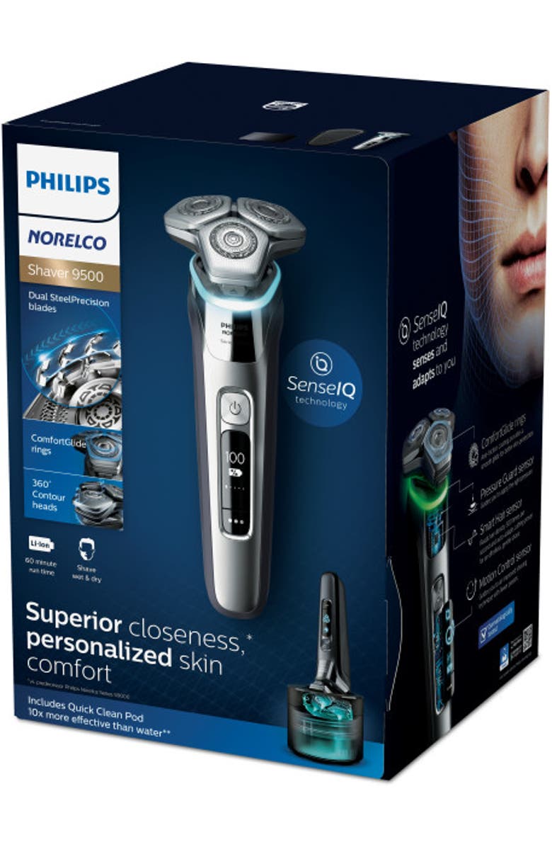 Philips Norelco 9500 Rechargeable Wet & Dry Electric Shaver, Alternate, color, Silver