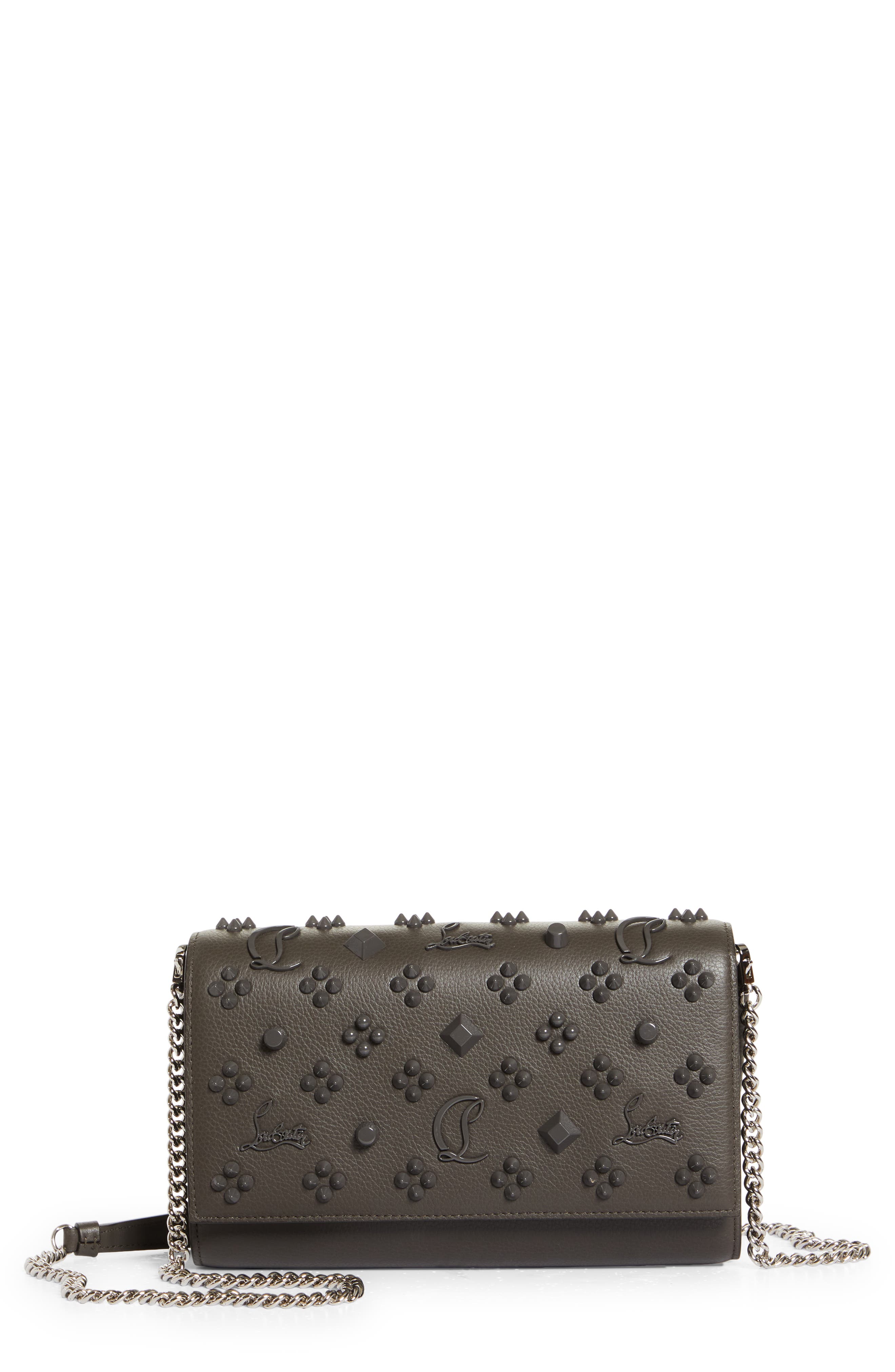 Christian Louboutin Paloma Empire Calfskin Clutch, Main, color, 