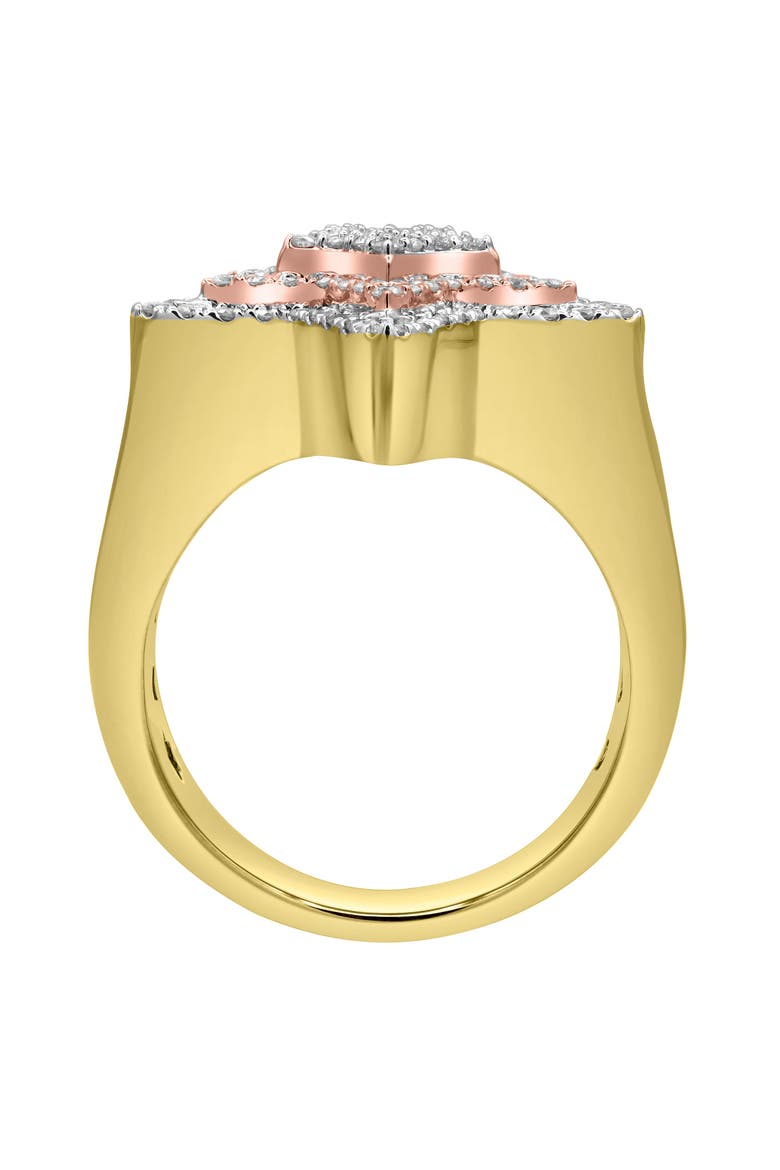 Star Studded Bling 14K Yellow Gold Two Tone  Star Ring - 1.91 Ct, Alternate, color, 14K Yellow Gold